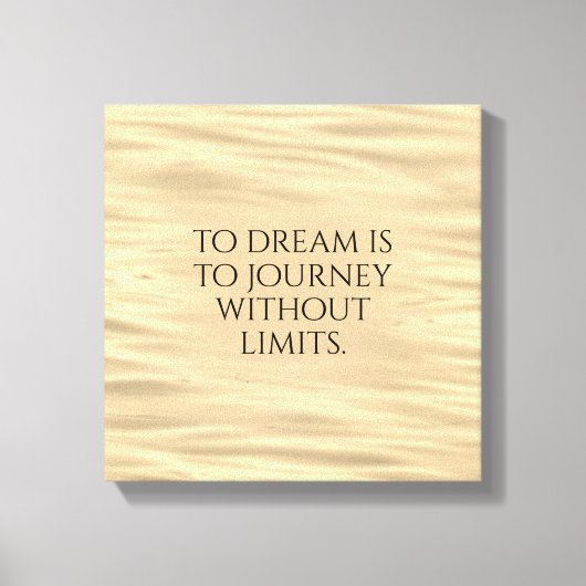 Inspiration zum Träumen ist zu reisen ... Leinwanddruck (Vorderseite)