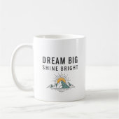 Inspirational Adventure Mountain Quote Ceramic Mug Kaffeetasse (Links)