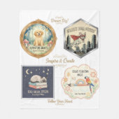 Inspirational animals and kids art collection fleecedecke (Vorderseite)