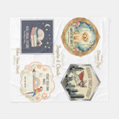 Inspirational animals and kids art collection fleecedecke (Vorderseite (Horizontal))