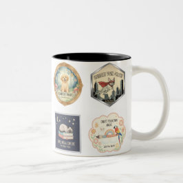 Inspirational animals and kids art collection zweifarbige tasse