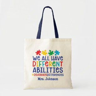 Inspirational Autism Teacher Personalized Tragetasche