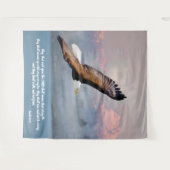 Inspirational Bald Adler Scripte Verse Wandteppich (Vorderseite (Horizontal))