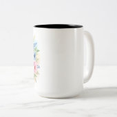 Inspirational Be Kind to Yourself Floral  Zweifarbige Tasse (VorderseiteRechts)