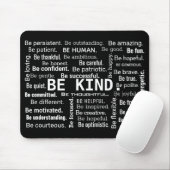 Inspirational BE KIND Word Cloud Mousepad (Mit Mouse)