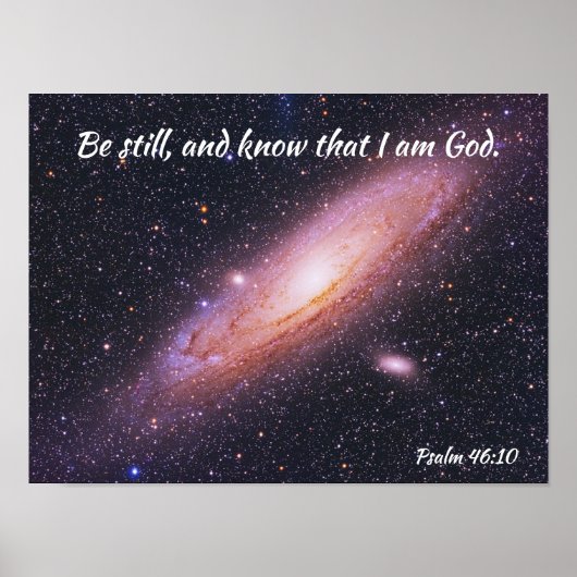 Inspirational Be Psalm Universe Poster (Vorne)