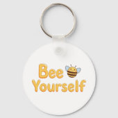 Inspirational "Be Yourself" Positive Message Schlüsselanhänger (Rückseite)