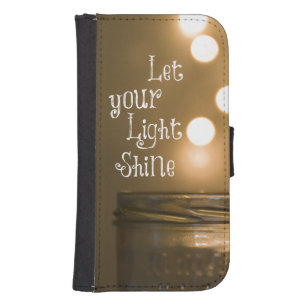 Inspirational Bibel-Vers ließ Ihren hellen Shine Galaxy S4 Geldbeutel Hülle