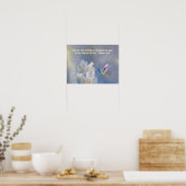 Inspirational Bible Romans 8:28 Quote Hummingbird Poster (Küche)