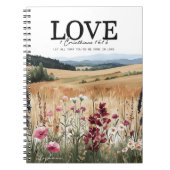 Inspirational Bible Verse 1 Corinthians 16:14 Notizblock (Vorderseite)