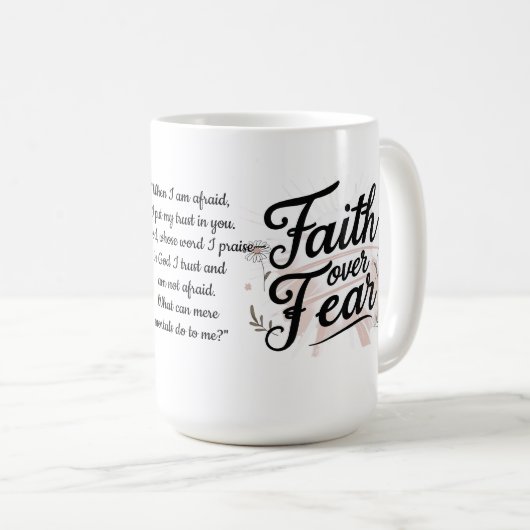 Inspirational Bible Verse Coffee Cup Kaffeetasse (VorderseiteRechts)