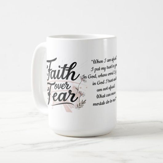 Inspirational Bible Verse Coffee Cup Kaffeetasse (Vorderseite Links)