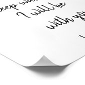 Inspirational Bible Verse Ich werde bei Ihnen sein Poster (Ecke)