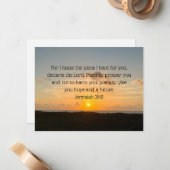 Inspirational Bible Verse Jeremiah 29:11 Kirche Mitteilungskarte (Vorderseite/Rückseite Beispiel)