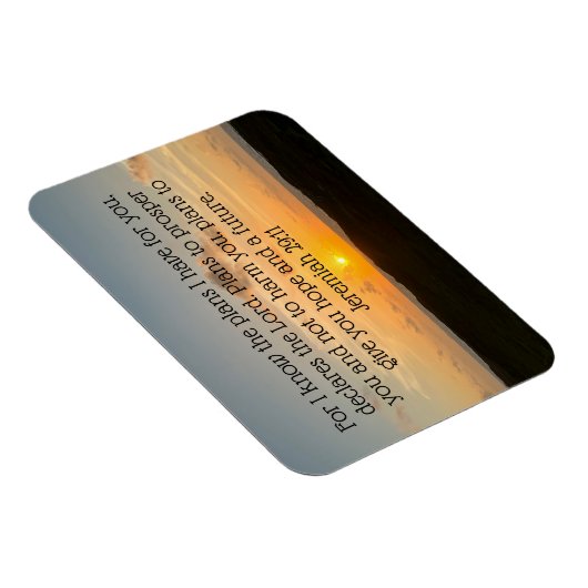 Inspirational Bible Verse Jeremiah 29:11 Sonnenauf Magnet (Rechte Seite)