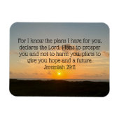 Inspirational Bible Verse Jeremiah 29:11 Sonnenauf Magnet (Horizontal)