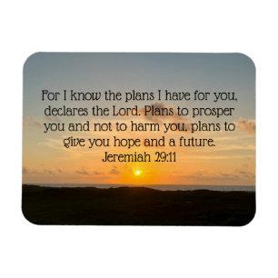 Inspirational Bible Verse Jeremiah 29:11 Sonnenauf Magnet