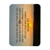 Inspirational Bible Verse Jeremiah 29:11 Sonnenauf Magnet (Vertikal)