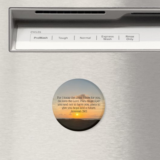 Inspirational Bible Verse Jeremiah 29:11 Sonnenauf Magnet (In Situ (Geschirrspüler))