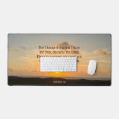 Inspirational Bible Verse Jeremiah 29:11 Sonnenauf Schreibtischunterlage (Tastatur & Maus)