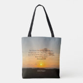 Inspirational Bible Verse Jeremiah 29:11 Sonnenauf Tasche (Rückseite)