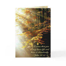 Inspirational Bible Verse John 10 10 Herbstlaub