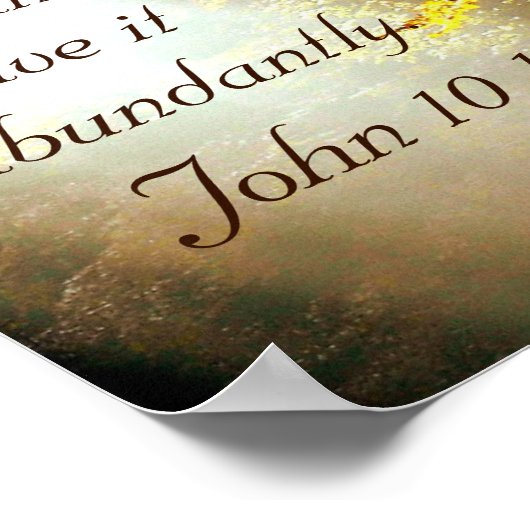 Inspirational Bible Verse John 10 10 Herbstlaub Poster (Ecke)