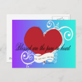 Inspirational Bible Verse Matthew 5:8 Gesegnet sin Postkarte (Vorne/Hinten)