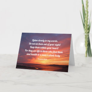 Inspirational Bible Verse Personalised Greeting Karte