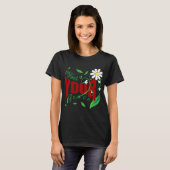Inspirational Bold Red Text With Flowers And Vines T-Shirt (Vorne ganz)