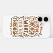 Inspirational Botanical Growth Saying Case-Mate iPhone Hülle (Rückseite (Horizontal))