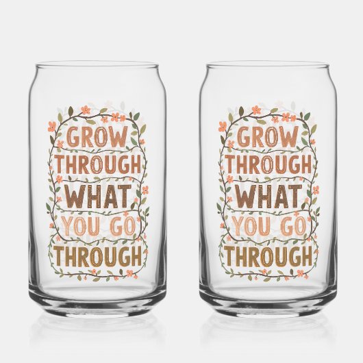 Inspirational Botanical Growth Saying Dosenglas (Vorderseite)