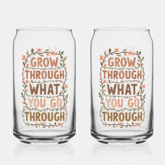 Inspirational Botanical Growth Saying Dosenglas (Rückseite)