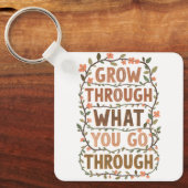 Inspirational Botanical Growth Saying Schlüsselanhänger (Vorderseite)