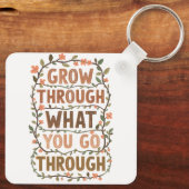 Inspirational Botanical Growth Saying Schlüsselanhänger (Rückseite)