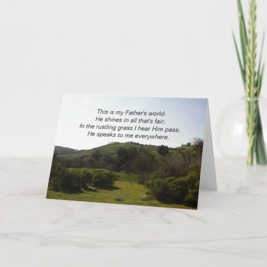 Inspirational Card: This is my Father's World Karte (Vorderseite)