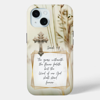 Inspirational Christian Field Grass Ornate Cross Case-Mate iPhone Hülle
