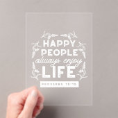 Inspirational Christian Quote from Proverbs 15:15 Acryleinladungen (Insitu (Handheld))