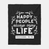 Inspirational Christian Quote from Proverbs 15:15 Fleecedecke (Vorderseite)