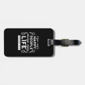 Inspirational Christian Quote from Proverbs 15:15 Gepäckanhänger (Rückseite horizontal)