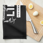 Inspirational Christian Quote from Proverbs 15:15 Geschirrtuch (Viertel Falte)