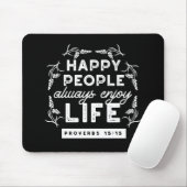 Inspirational Christian Quote from Proverbs 15:15 Mousepad (Mit Mouse)