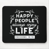 Inspirational Christian Quote from Proverbs 15:15 Mousepad (Vorne)