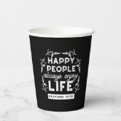 Inspirational Christian Quote from Proverbs 15:15 Pappbecher (Rückseite)