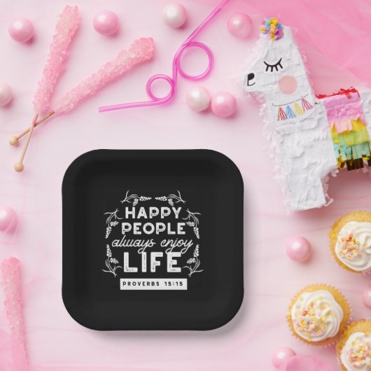 Inspirational Christian Quote from Proverbs 15:15 Pappteller (Party)