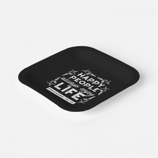 Inspirational Christian Quote from Proverbs 15:15 Pappteller (Gewinkelt)