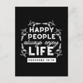 Inspirational Christian Quote from Proverbs 15:15 Postkarte (Vorderseite)