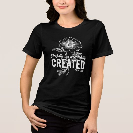 Inspirational Christian Verse Tri-Blend Shirt (Vorderseite)