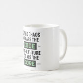 Inspirational Coding Quote – Code and Core Kaffeetasse (VorderseiteRechts)