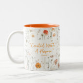 Inspirational Created With A Purpose Faith Mug Zweifarbige Tasse (Links)